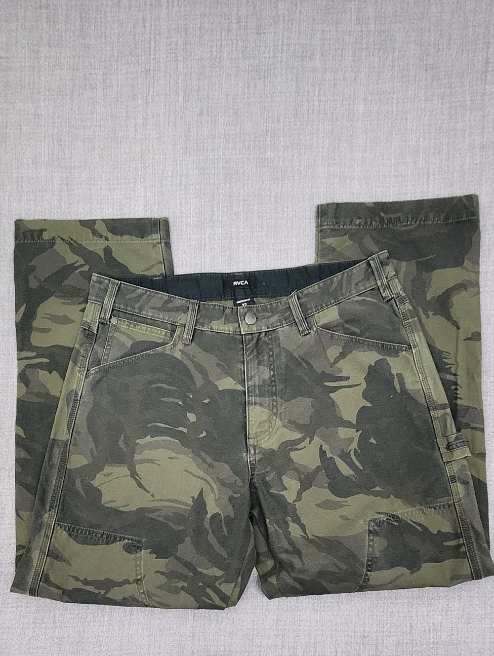 RVCA Camo Double Knee Carpenter Style 100% Cotton Pants. 32 × 29 - Picture 3 of 12